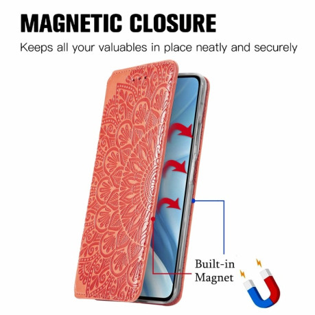 Чехол-книжка Blooming Mandala для Xiaomi Mi 11 Lite/Mi 11 Lite NE - красный