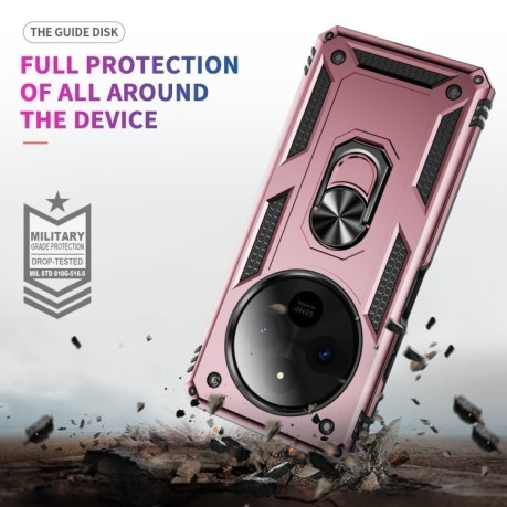 Протиударний чохол HMC 360 Degree Rotating Holder на Xiaomi Redmi 14C 4G/Poco C75/Redmi A4 5G - рожеве золото