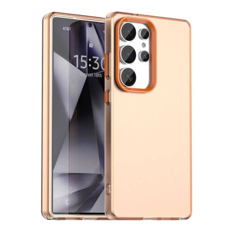 Противоударный чехол Candy Series для Samsung Galaxy S25 Ultra 5G - оранжевый