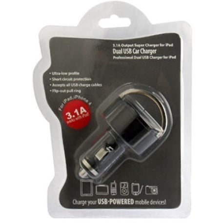 Автомобильная Зарядка Dual USB 5V 1A, 5V 2.1A для iPhone 5 / iPhone 6, 6S / iPad/ Samsung
