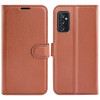 Чехол-книжка Litchi Texture на Samsung Galaxy M52 5G - коричневый