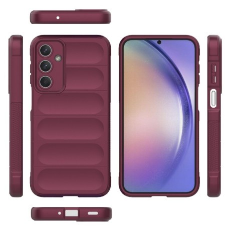 Силіконовий чохол Magic Flannel для Samsung Galaxy M35 – винно-червоний