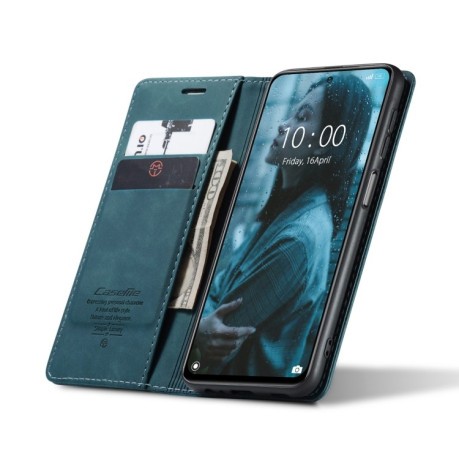Кожаный чехол CaseMe-013 Multifunctional на Xiaomi Redmi Note 10 / Note 10s - синий