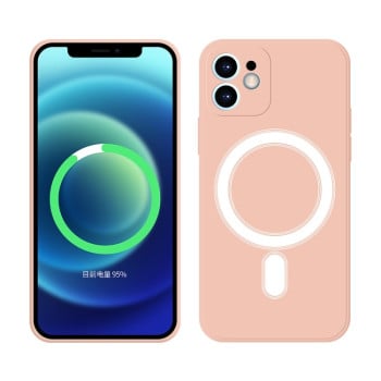 Протиударний чохол Silicone Full Coverage (Magsafe) для iPhone 12 Pro Max - рожевий