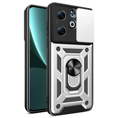 Протиударний чохол Sliding Camshield для Infinix Smart 8 Plus/8 Pro - сріблястий