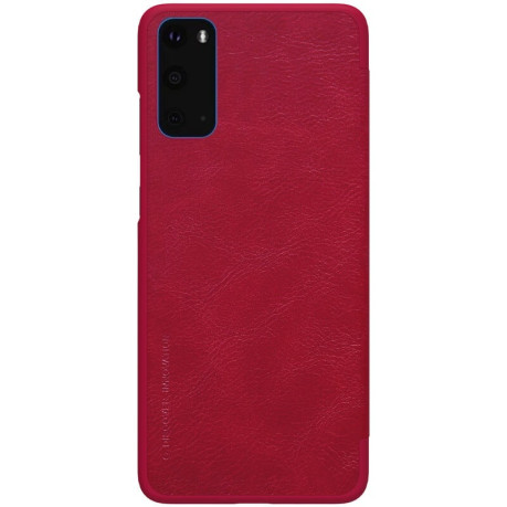 Кожаный чехол-книжка Nillkin Qin Series для Samsung Galaxy S20 -красный