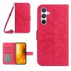Чохол-книжка Skin Feel Sun Flower для Samsung Galaxy S23 FE 5G - пурпурно-червоний