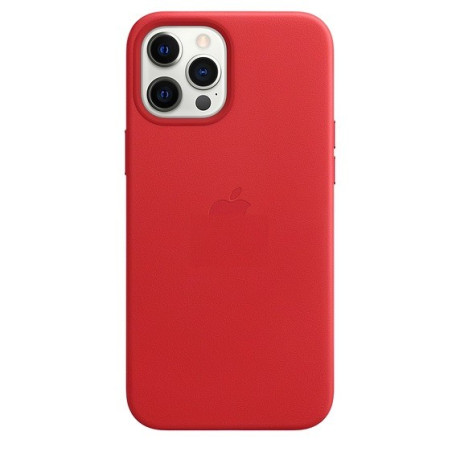 Шкіряний Чохол Leather Case MagSafe Red для iPhone 12/ iPhone 12 Pro