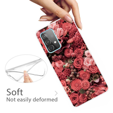 Ударозащитный чехол Painted для Samsung Galaxy A72 - Many Red Roses
