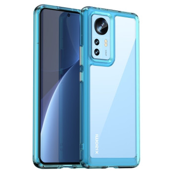 Протиударний чохол Colorful Acrylic Series із кольоровою силіконовою боковиною на Xiaomi 12 Pro - блакитний