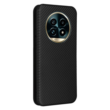Чохол-книжка Carbon Fiber Texture на Realme 13 Pro / 13 Pro+ - чорний