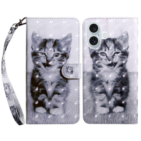 Чохол-книжка 3D Painting для iPhone 16 Plus - Cat
