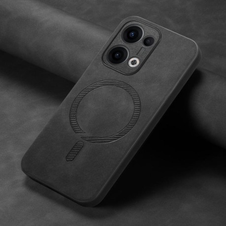 Чохол Retro MagSafe Magnetic PU на OPPO Reno13 Pro 5G - чорний