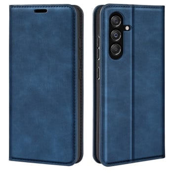 Чехол-книжка в стиле Retro мягкое покрытие Skin Feel деловой дизайн на Samsung Galaxy M34 - синий