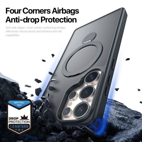 Чехол DUX DUCIS Yind Series MagSafe TPU Hybrid PC на Samsung Galaxy S25 Ultra 5G - черный