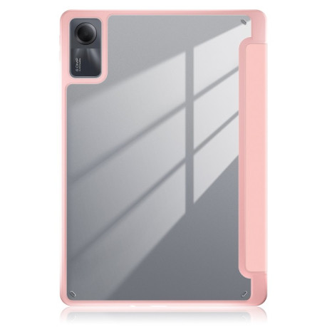Чохол-книжка Acrylic 3-Fold Solid Color Smart Leather для Xiaomi Redmi Pad SE - рожевий