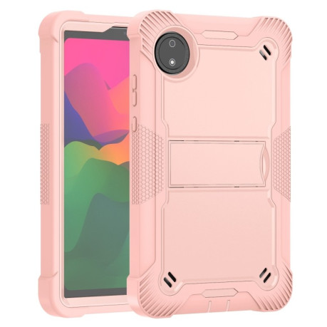 Чохол Silicone Hybrid PC Tablet Case with Holder &amp; Shoulder Strap для Xiaomi Redmi Pad SE 8.7 - рожеве золото