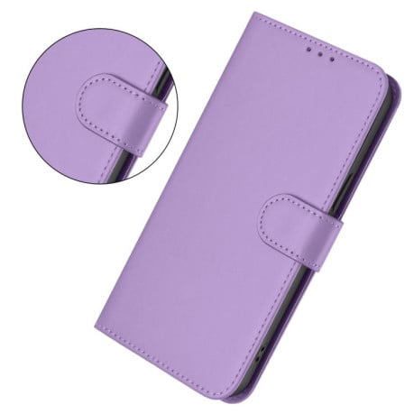 Чехол-книжка с мягким покрытием (Skin Feel) со шнурком на Infinix Smart 10 4G - фиолетовый