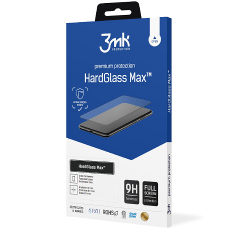 Защитное стекло 3MK HardGlass Max для Samsung Galaxy S21 Plus - черное
