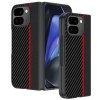 Противоударный чехол Carbon Fiber Texture Printing для Google Pixel 10 Pro Fold — чёрный/красный