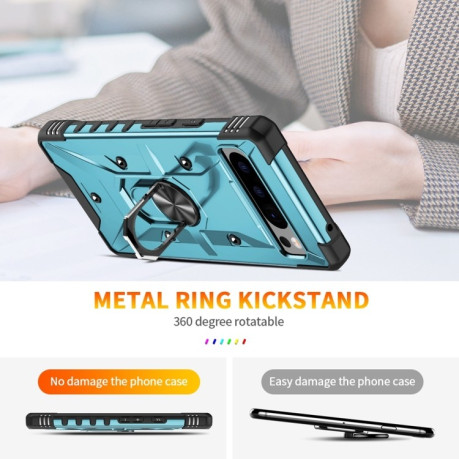 Протиударний чохол HMC 360 Degree Rotating Holder на Google Pixel 8 Pro - блакитний