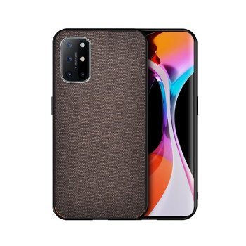 Противоударный чехол Cloth Texture на Samsung Galaxy A72 - коричневый