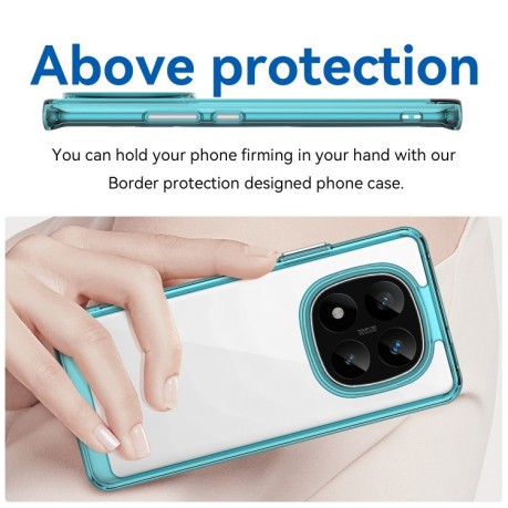 Противоударный чехол Colorful Acrylic Series для Xiaomi Redmi Note 14 Pro+ 5G - синий