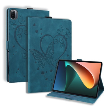Чехол-книжка Love Butterfly Pattern для Xiaomi Pad 5 / 5 Pro - синий