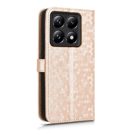 Чохол-книжка Honeycomb Dot для Xiaomi 14T - золотий