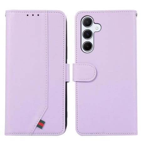 Чехол-книжка ABEEL с фактурой Delicate защитой от сканирования RFID на Samsung Galaxy S25 FE 5G - фиолетовый