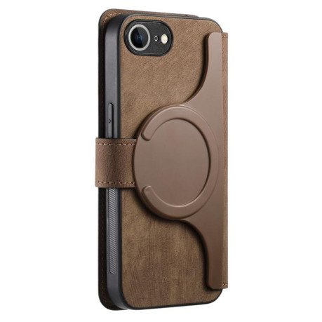 Чехол-книжка CaseNeo MagSafe RFID Anti-theft Retro Leather для iPhone 16e - коричневый