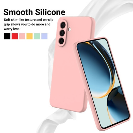 Силиконовый чехол Solid Color Liquid Silicone на Samsung Galaxy A36 5G - розовый