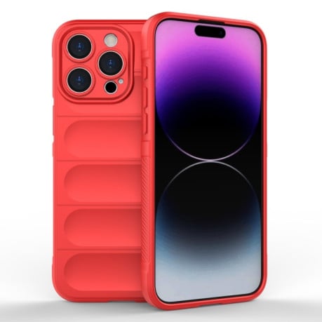 Силиконовый чехол Magic Flannel для iPhone 15 Pro Max - красный