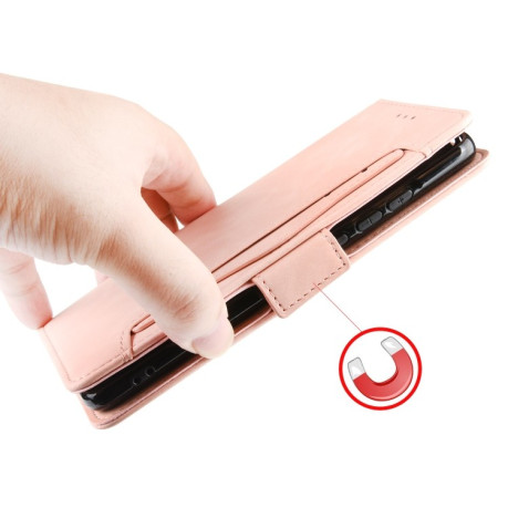 Кожаный чехол-книжка Wallet Style Skin на Samsung Galaxy A32 5G - красный