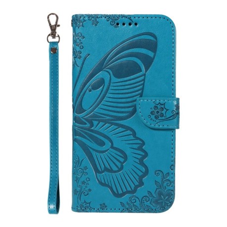 Чехол-книжка Swallowtail Butterfly Embossed Leather для Xiaomi 14T Pro - синий