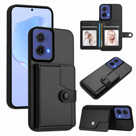 Ударозащитный чехол EU Version Button Card Bag RFID Anti-theft для Motorola Moto G85 - черный