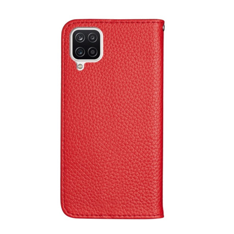 Чехол-книжка Litchi Texture Solid Color на Samsung Galaxy M32/A22 4G - красный