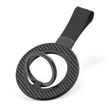 Магнітний утримувач-пряжка Carbon Fiber Magnetic Ring Buckle Holder - чорний