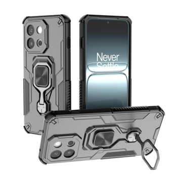 Противоударный чехол Metal Kickstand TPU Hybrid PC для OnePlus 13T - черный