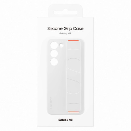 Оригинальный чехол Samsung Silicone Grip для Samsung Galaxy S23 - white (EF-GS911TWEGWW)