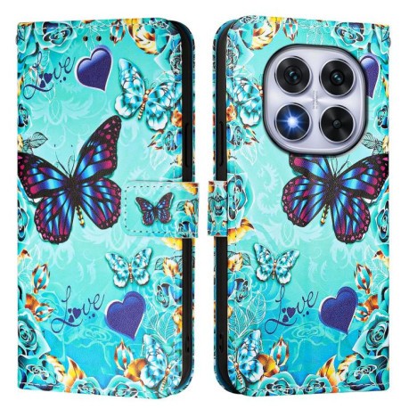 Чохол-книжка Colored Drawing Pattern Plain Weave Leather для Xiaomi Redmi Note 14 Pro 5G/Poco X7 - кольоровий
