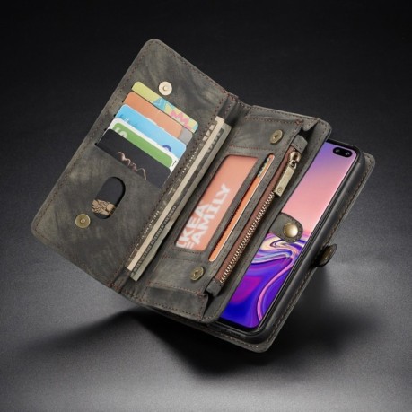 Чохол-гаманець CaseMe 008 Series Folio Zipper Wallet Style Samsung Galaxy S10 - чорний