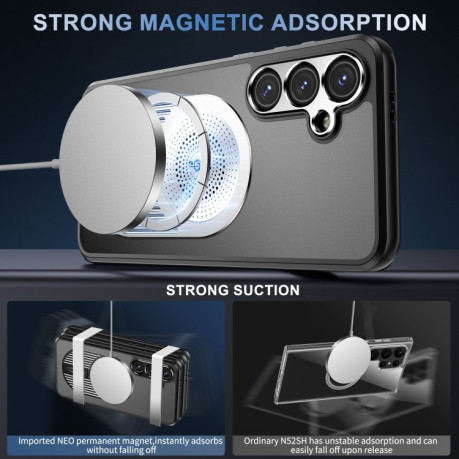 Протиударний чохол Heat Dissipation Aromatherapy MagSafe Holder для Samsung Galaxy S24 FE 5G - сріблястий