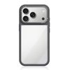 Гібридний чохол Liquid Silicone Frame Hybrid Clear Acrylic із рідкого силікону з акриловою спинкою на iPhone 18 Pro Max — сірий