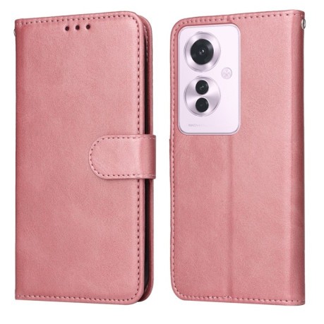 Чохол книжка Classic Calf Texture для OPPO Reno11 F Global / F25 Pro Global - рожеве золото