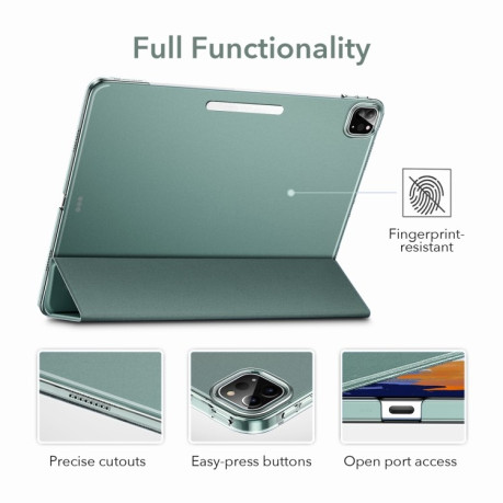 Чехол-книжка ESR Ascend с держателем для Apple Pencil на iPad Pro 11 2021 - зеленый