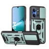 Чехол со шторкой на камеры Sliding Camshield и кармашком для карт на Xiaomi Redmi 15C 4G / 5G 173.1mm - зеленый