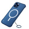 Протиударний чохол Frosted Soft Four-corner (MagSafe) для iPhone 14 Pro Max - синій