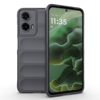 Силиконовый чехол Magic Flannel для Motorola Moto G35 5G Global - темно-серый