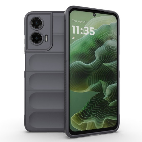 Силиконовый чехол Magic Flannel для Motorola Moto G35 5G Global - темно-серый